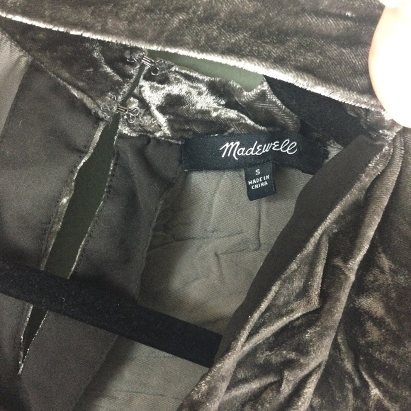 Madewell Velvet Silk Choker Cutout Keyhole Back Short Sleeve Top Size Small - Picture 5 of 11